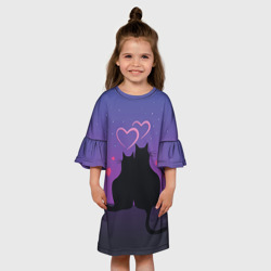 Детское платье 3D Котик и киска - фото 2