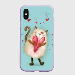 Чехол для iPhone XS Max матовый Котик