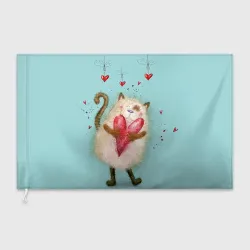 Флаг 3D Котик