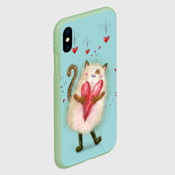 Чехол для iPhone XS Max матовый Котик - фото 2