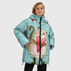 Женская зимняя куртка Oversize Котик - фото 2