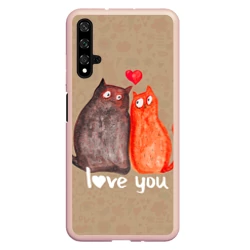 Чехол для Honor 20 Влюбленные котики