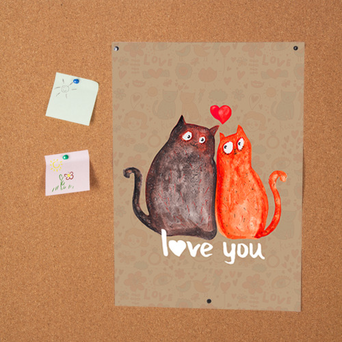 Постер Влюбленные котики - фото 2