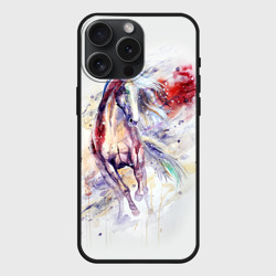 Чехол силиконовый для Apple iPhone 15 Pro Мax матовый Лошадь. Арт 2