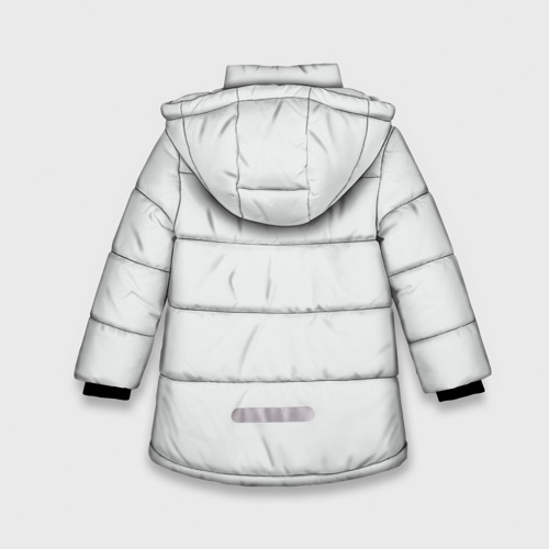 Зимняя куртка для девочек 3D Лошадь. Арт 2, цвет светло-серый - фото 2