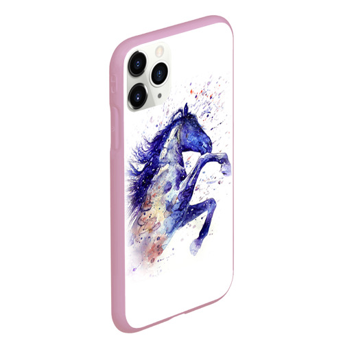 Чехол для iPhone 11 Pro Max матовый Лошадь. Арт 4, цвет розовый - фото 3