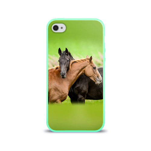 Чехол для Apple iPhone 4/4S силиконовый глянцевый Лошади 2 Фото 01 Чехол для Apple iPhone 4/4S силиконовый глянцевый Лошади 2 Фото 01