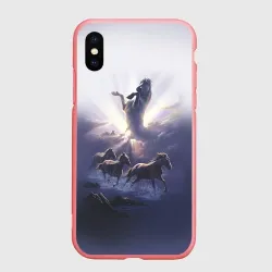 Чехол для iPhone XS Max матовый Лошади 3