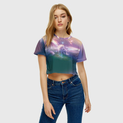 Женская футболка Crop-top 3D Пегас - фото 2