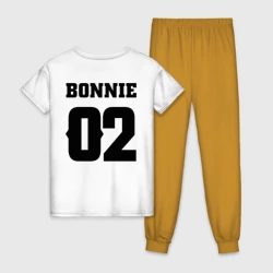 Женская пижама с белой футболкой хлопок Bonnie
