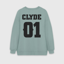 Женский свитшот oversize без начеса хлопок Clyde