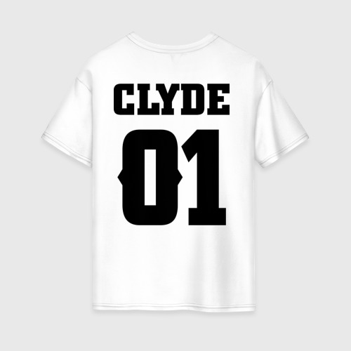 Женская футболка хлопок Oversize Clyde, цвет белый - фото 2