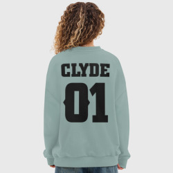 Женский свитшот oversize без начеса хлопок Clyde - фото 2