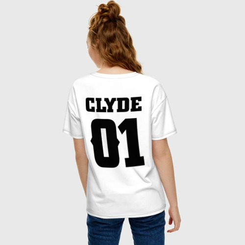 Женская футболка хлопок Oversize Clyde, цвет белый - фото 4