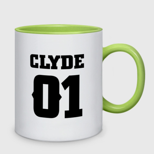 Кружка двухцветная Clyde, цвет белый + светло-зеленый - фото 2