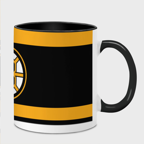 Кружка с полной запечаткой Boston Bruins, цвет белый + черный