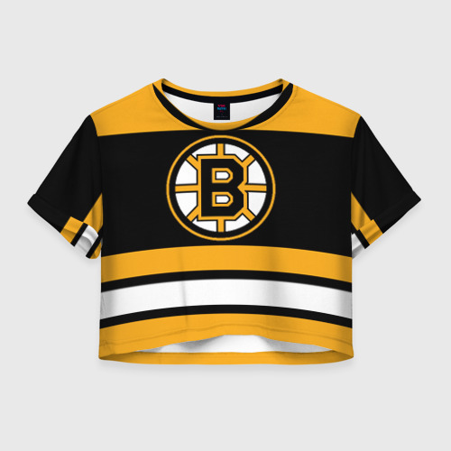 Женская футболка Crop-top 3D Boston Bruins, цвет 3D печать