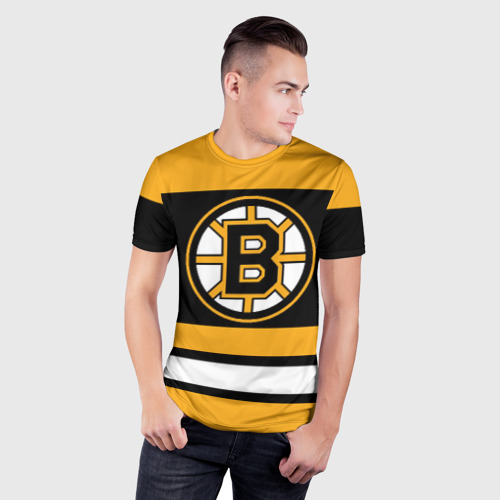 Мужская футболка 3D Slim Boston Bruins, цвет 3D печать - фото 3