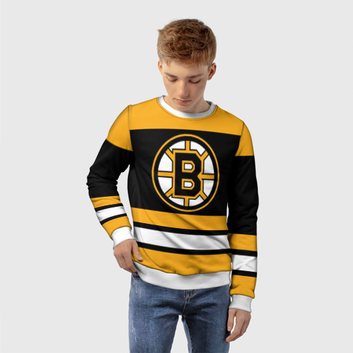 Детский свитшот 3D Boston Bruins, цвет 3D печать - фото 3