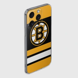 Чехол для iPhone 15 Pro Max силиконовый с защитой камеры Boston Bruins - фото 2