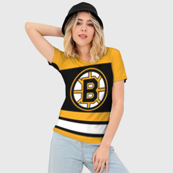 Женская футболка 3D Slim Boston Bruins - фото 2