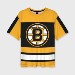 Женская футболка oversize 3D Boston Bruins