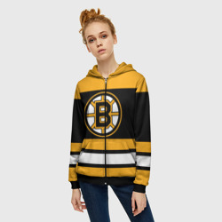 Женская толстовка 3D на молнии Boston Bruins - фото 2