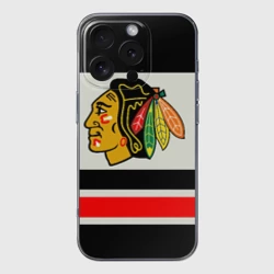 Чехол для iPhone 16 Pro Max силиконовый с защитой камеры Chicago Blackhawks