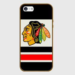 Чехол для iPhone 5/5S матовый Chicago Blackhawks
