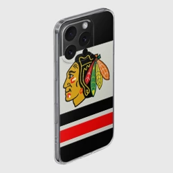 Чехол для iPhone 16 Pro Max силиконовый с защитой камеры Chicago Blackhawks - фото 2