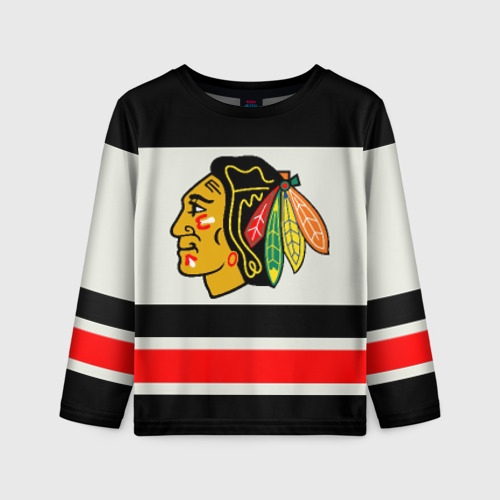 Детский лонгслив 3D Chicago Blackhawks, цвет 3D печать