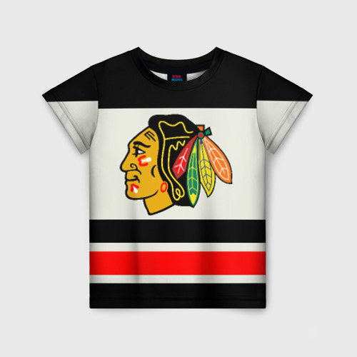 Детская футболка 3D Chicago Blackhawks, цвет 3D печать