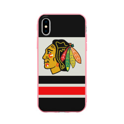 Чехол для iPhone X матовый Chicago Blackhawks