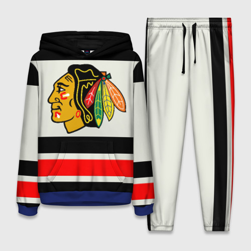 Женский костюм с толстовкой 3D Chicago Blackhawks, цвет синий