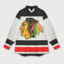 Женская рубашка oversize 3D Chicago Blackhawks