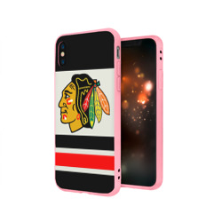 Чехол для iPhone X матовый Chicago Blackhawks - фото 2