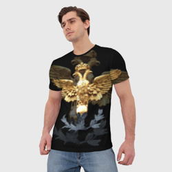 Мужская футболка 3D Золотой орел - фото 2