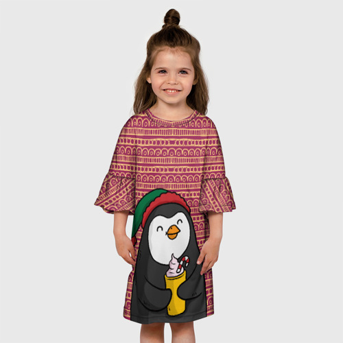 Детское платье 3D Пингвиня, цвет 3D печать - фото 4