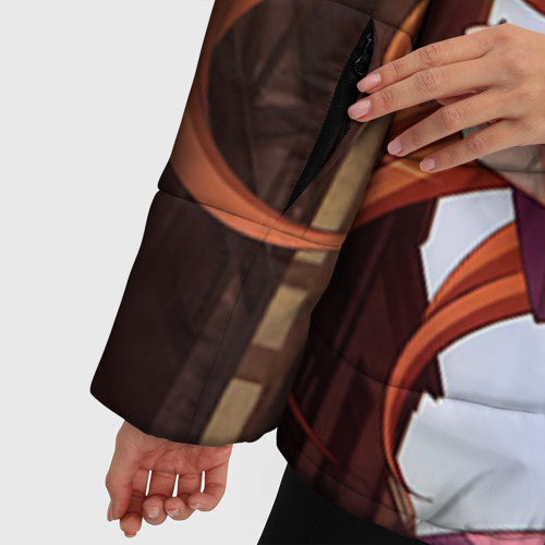 Женская зимняя куртка Oversize Волчица и Пряности 1, цвет светло-серый - фото 6