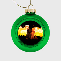 Ёлочный шар стеклянный/пластиковый Волчица и Пряности 4