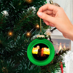 Ёлочный шар стеклянный/пластиковый Волчица и Пряности 4 - фото 2