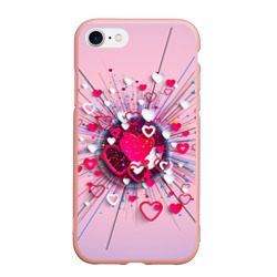 Чехол для iPhone 7/8 матовый Heart heart heart