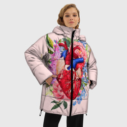 Женская зимняя куртка Oversize Cердечко - фото 2