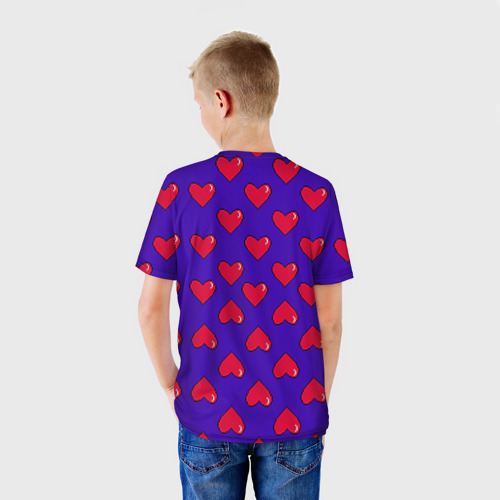 Детская футболка 3D Пиксельная любовь, цвет 3D печать - фото 4