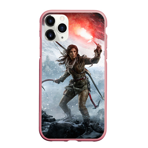 Чехол для iPhone 11 Pro Max матовый Rise of the Tomb Raider, цвет баблгам