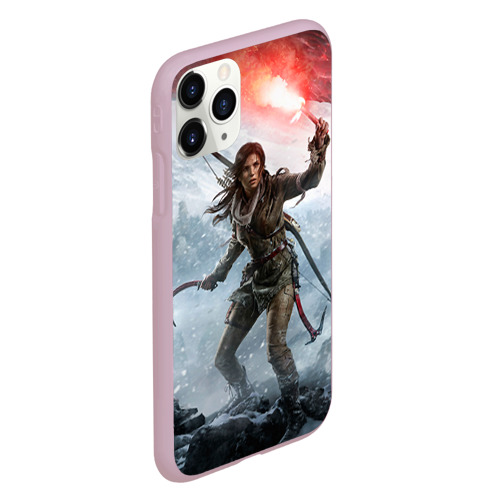 Чехол для iPhone 11 Pro матовый Rise of the Tomb Raider, цвет розовый - фото 3