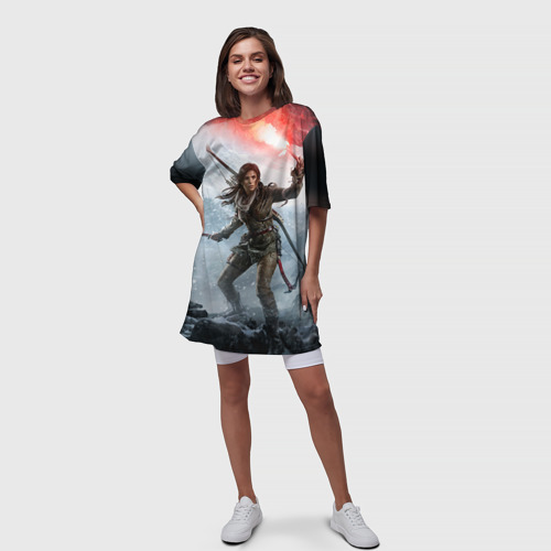 Платье-футболка 3D Rise of the Tomb Raider, цвет 3D печать - фото 5