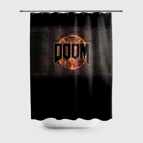 Штора 3D для ванной Doom