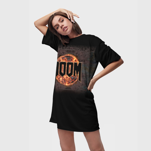 Платье-футболка 3D Doom, цвет 3D печать - фото 3
