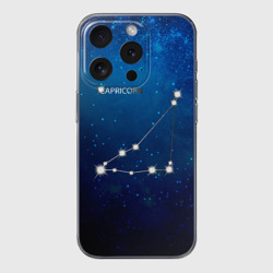 Чехол для iPhone 15 Pro Max силиконовый с защитой камеры Козерог